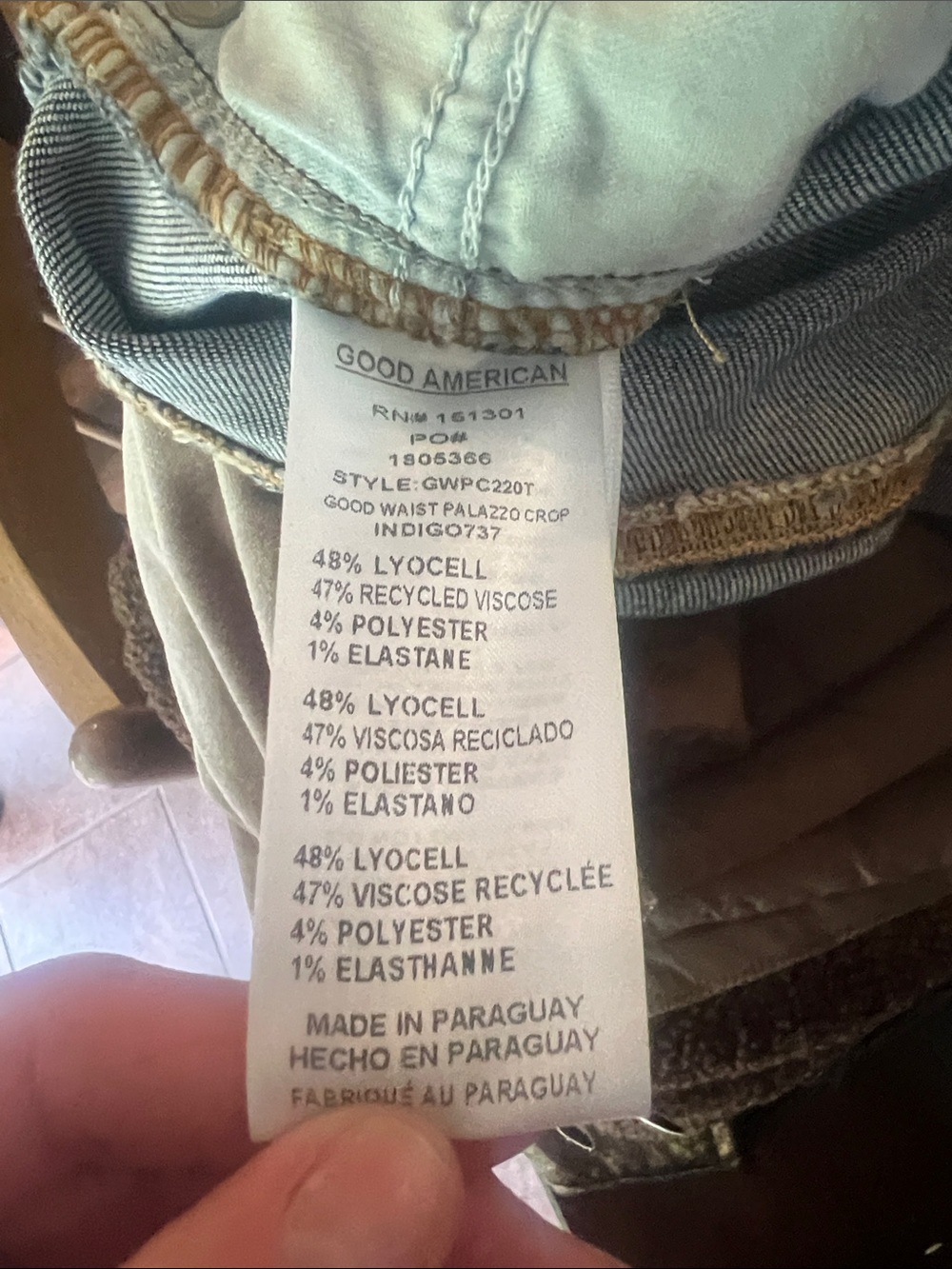 Good American Good Waist Palazzo Crop jeans - Picture 5 of 5